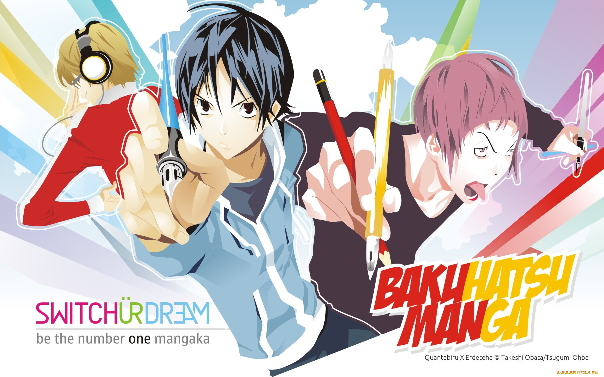 bakuman, , eiji, niizuma, akito, takagi, , , 